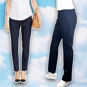 BROOKS BROTHERS Natalie Fit Sateen Trouser Pants Slim Leg Nautical Preppy Career